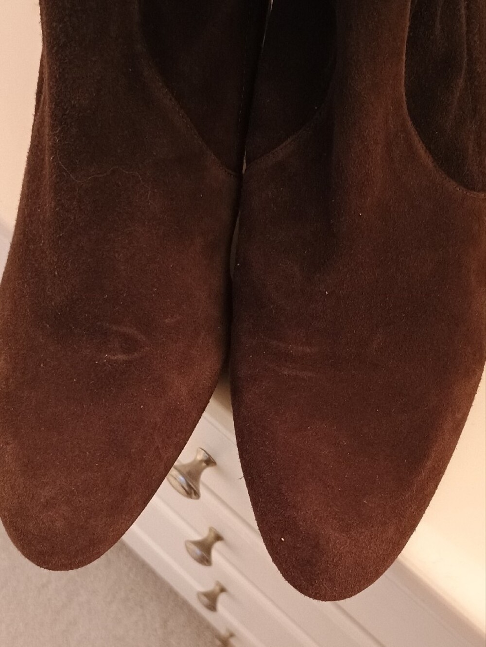Stuart Weitzman Rich Chocolate Brown Suede Tall Boots GORGEOUS - Picture 5 of 16